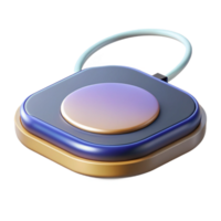 whimsical gorgeous Wireless charging pad smartphone charging technology NO BACKGROUND with Transparent Background. 8K png