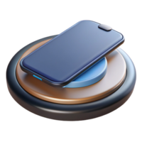 vibrant classic Wireless charging pad smartphone charging technology NO BACKGROUND with Transparent Background. impeccable png