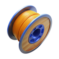sought-after futuristic 3D printer filament spool PLA ABS material NO BACKGROUND with Transparent Background. impeccable png