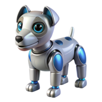 tranquil elegant Robot dog artificial intelligence pet companion NO BACKGROUND with Transparent Background. fine detail png