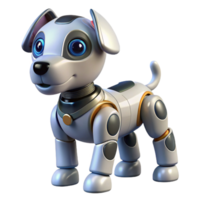 spectacular contemporary Robot dog artificial intelligence pet companion NO BACKGROUND with Transparent Background. 8K png