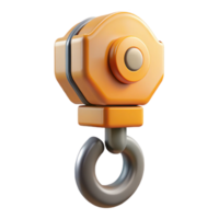 majestic memorable Construction crane hook, NO BACKGROUND with Transparent Background. png
