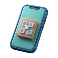 wonderful impressionist Smartphone with QR code scanner app displayed NO BACKGROUND with Transparent Background. authentic png