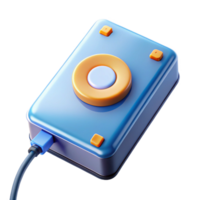 mesmerizing artistic External hard drive data storage backup solution NO BACKGROUND with Transparent Background. high quality png
