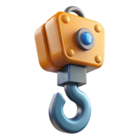 striking exemplary Construction crane hook, NO BACKGROUND with Transparent Background. png