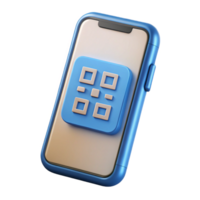 standout mid-century Smartphone with QR code scanner app displayed NO BACKGROUND with Transparent Background. genuine png