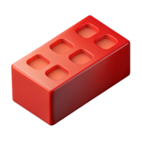 striking harmonious futuristic Brick, red, NO BACKGROUND with Transparent Background. precision png