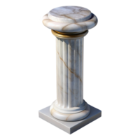 pristine notable Column, marble, NO BACKGROUND with Transparent Background. png