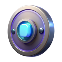 striking signature Elevator button, illuminated, NO BACKGROUND with Transparent Background. png