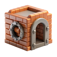 mesmerizing classic Vault, brick, NO BACKGROUND with Transparent Background. handcrafted png