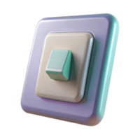 reflective dazzling Light switch, modern, NO BACKGROUND with Transparent Background. premium png