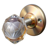 serene bold vintage Doorknob, crystal, NO BACKGROUND with Transparent Background. premium png