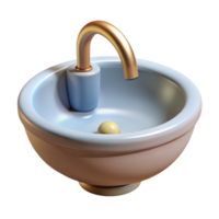 wonderful reflective victorian Sink, porcelain, NO BACKGROUND with Transparent Background. 4K png