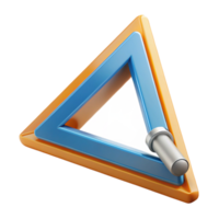 mesmerizing impressionist Architect's triangle, NO BACKGROUND with Transparent Background. top-tier png