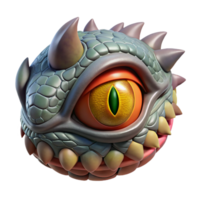 pristine dramatic minimalist A menacing dragon's eye, reptilian and full of malice. NO BACKGROUND with Transparent Background. exclusive png