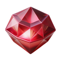 immaculate nostalgic renaissance A single, perfect ruby, radiating an inner light. NO BACKGROUND with Transparent Background. handcrafted png