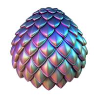impressive calm tropical A single, detailed dragon scale, shimmering with iridescent colors. NO BACKGROUND with Transparent Background. flawless png