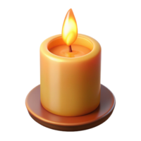 majestic dynamic contemporary A single, burning candle, emitting a flickering flame. NO BACKGROUND with Transparent Background. impeccable png