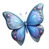 timeless abstract A single, delicate butterfly, wings patterned with magical symbols. NO BACKGROUND with Transparent Background. handcrafted png