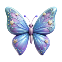 spectacular iconic A single, delicate butterfly, wings patterned with magical symbols. NO BACKGROUND with Transparent Background. png