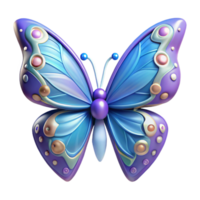 serene gothic A single, delicate butterfly, wings patterned with magical symbols. NO BACKGROUND with Transparent Background. handcrafted png