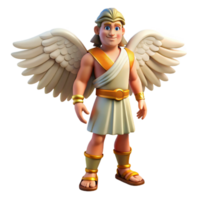splendid bohemian Hermes, Messenger God, with winged sandals NO BACKGROUND with Transparent Background. gallery standard png