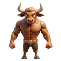 sumptuous notable Minotaur, mythical creature, half bull half man NO BACKGROUND with Transparent Background. png