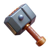 vibrant melancholic impressionist Thor's Hammer, Mjolnir NO BACKGROUND with Transparent Background. elite png