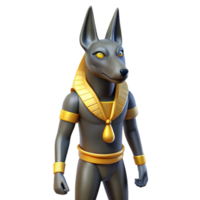 timeless rustic Anubis, Egyptian god of the dead, with a jackal head NO BACKGROUND with Transparent Background. masterfully captured png