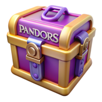 pristine baroque Pandora's Box NO BACKGROUND with Transparent Background. high quality png