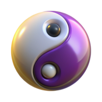 mysterious magnificent Yin and Yang symbol NO BACKGROUND with Transparent Background. detailed png