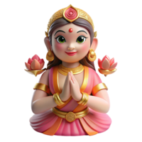 spectacular modern Lakshmi, Hindu goddess of wealth and prosperity NO BACKGROUND with Transparent Background. gallery standard png