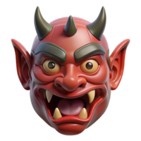 wonderful modern Tengu Mask, Japanese goblin mask NO BACKGROUND with Transparent Background. precision png