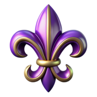 mesmerizing tropical Fleur-de-lis symbol NO BACKGROUND with Transparent Background. sharp png