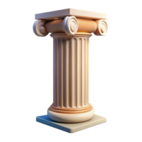 wonderful calm abstract Classical Greek ionic column, NO BACKGROUND with Transparent Background. professional png