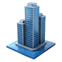 spectacular harmonious traditional Modern skyscraper architectural model, NO BACKGROUND with Transparent Background. top-tier png