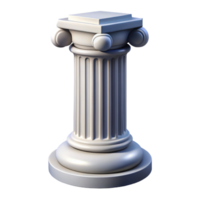 quintessential abstract Classical Greek ionic column, NO BACKGROUND with Transparent Background. genuine png