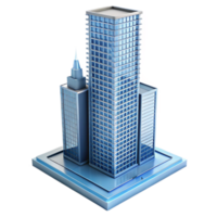 mysterious spectacular Modern skyscraper architectural model, NO BACKGROUND with Transparent Background. refined png