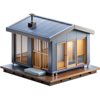 vibrant bold vintage Prefabricated modular home unit, NO BACKGROUND with Transparent Background. impeccable png