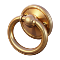 serene industrial Brass door knocker, NO BACKGROUND with Transparent Background. top-tier png