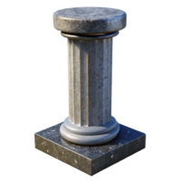 peaceful wonderful Granite column base, NO BACKGROUND with Transparent Background. expertly shot png