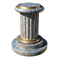 sought-after victorian Granite column base, NO BACKGROUND with Transparent Background. 8K png