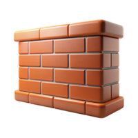 sumptuous retro Brick wall section, NO BACKGROUND with Transparent Background. original png