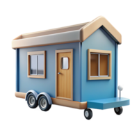 melancholic alluring Tiny house on wheels, NO BACKGROUND with Transparent Background. handcrafted png