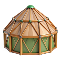 romantic captivating Yurt frame structure, NO BACKGROUND with Transparent Background. perfect clarity png