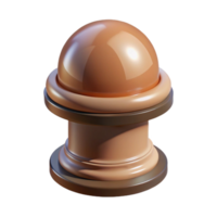 serene signature Newel post cap, NO BACKGROUND with Transparent Background. png