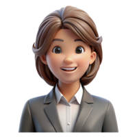 radiant abstract Smiling business woman, professional attire, NO BACKGROUND with Transparent Background. precision png