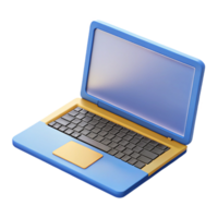 sumptuous mid-century Laptop computer, open, screen, NO BACKGROUND with Transparent Background. high quality png