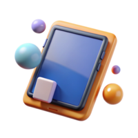 quintessential traditional Tablet, digital, portable, NO BACKGROUND with Transparent Background. 4K png