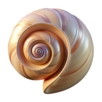 magnificent timeless Perfect spiral seashell NO BACKGROUND with Transparent Background. png